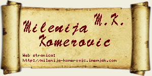 Milenija Komerović vizit kartica